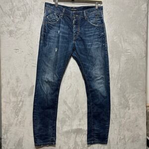 Antony Morato Mens Distressed Slim Fit Blue Jeans Size 46/30 MMDT00087